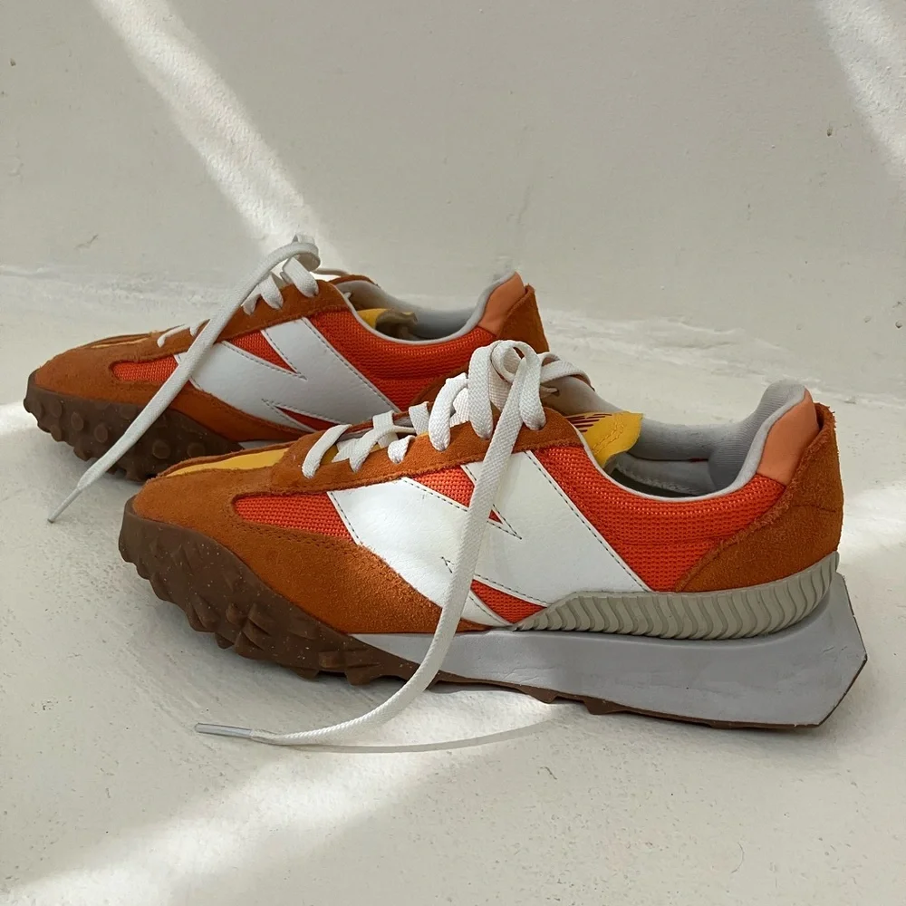 New Balance XC-72 Orange, White & Yellow Retro Runner Sneakers Men’s 7.5 Wide - Picture 4 of 4
